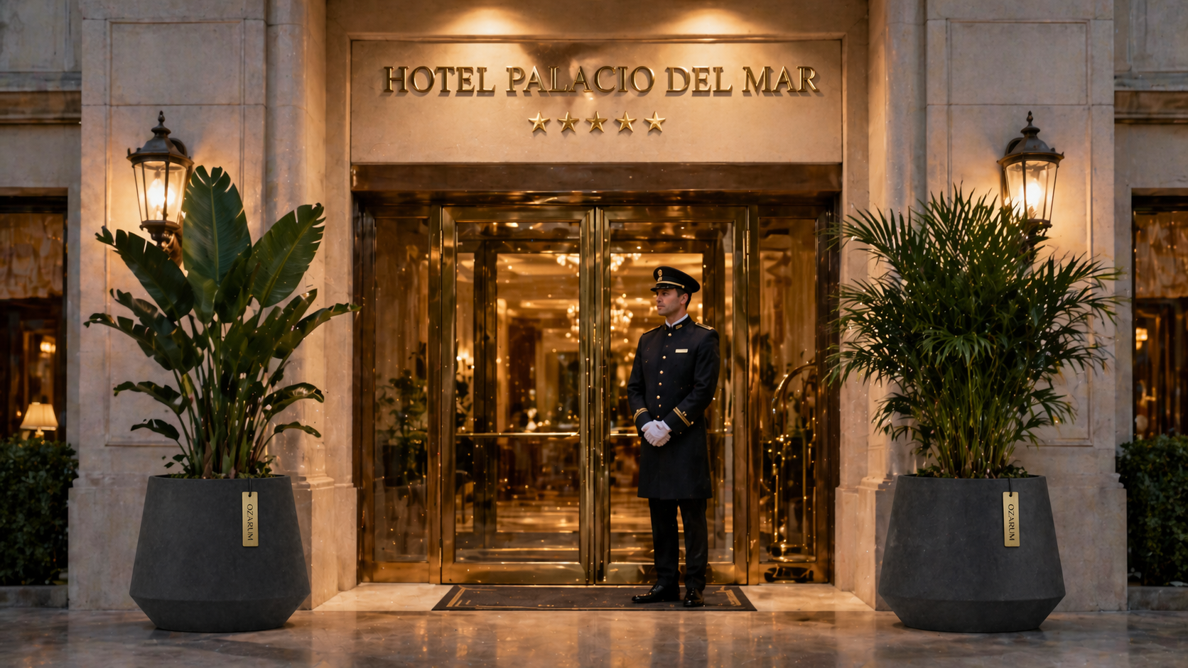 Maceteros para hoteles: diseño exterior en proyectos de lujo