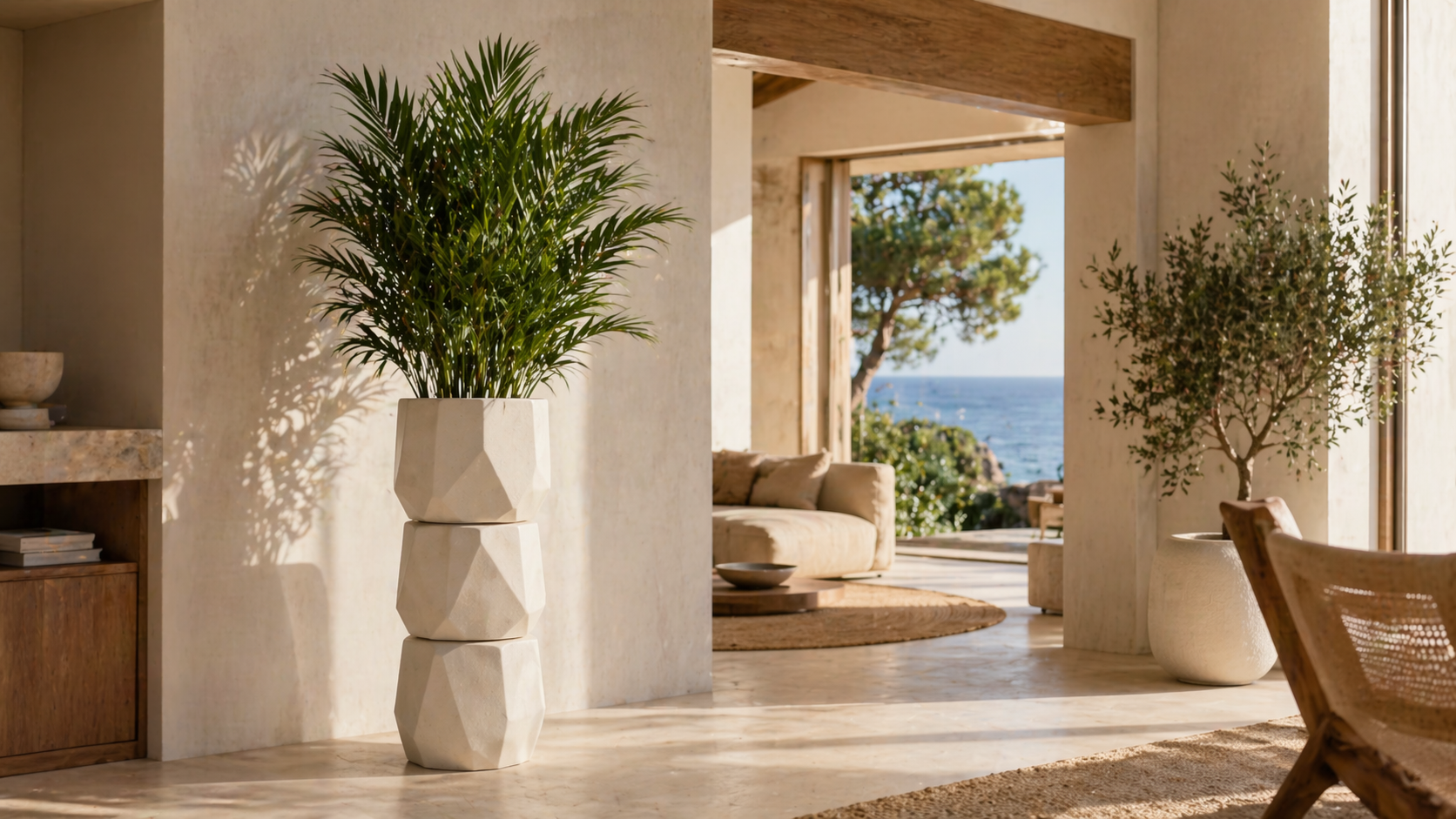 Maceteros de diseño para interiores: cómo integrar plantas en espacios contemporáneos